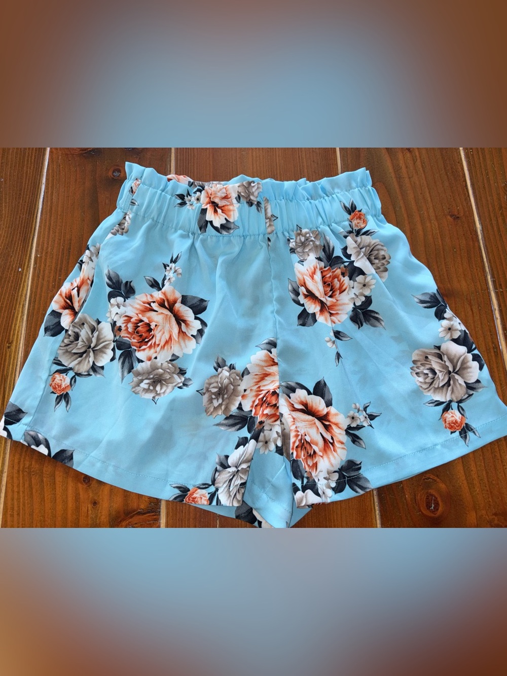SHEIN Blue Floral High-Waist Women’s Shorts